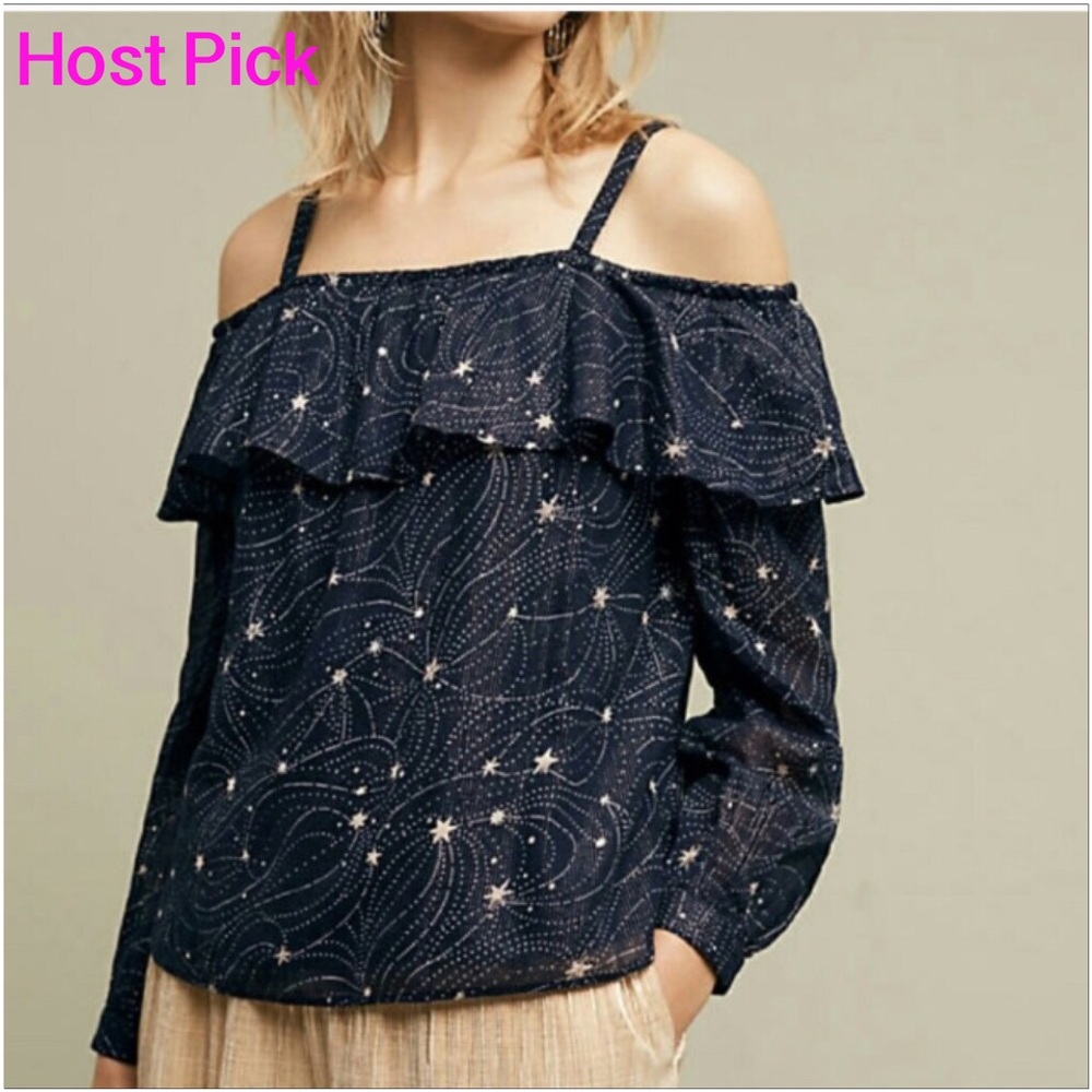 🆕Anthro>Floreat cold shoulder boho top NWT